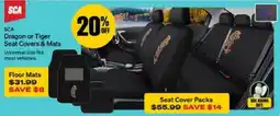 SuperCheap Auto SCA Dragon or Tiger Seat Covers & Mats offer