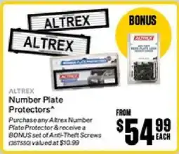 SuperCheap Auto Altrex Number Plate Protectors offer