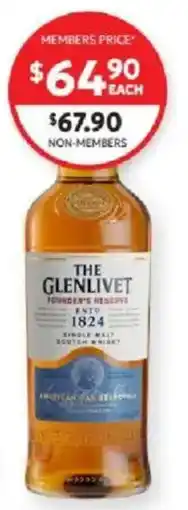 Harry Brown The Glenlivet Founder's Reserve offer