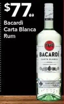 Ritchies Bacardi Carta Blanca Rum offer