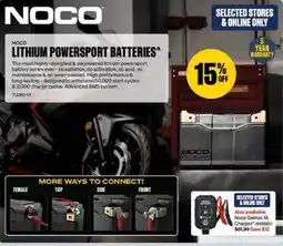 SuperCheap Auto Noco lithium powersport batteries offer