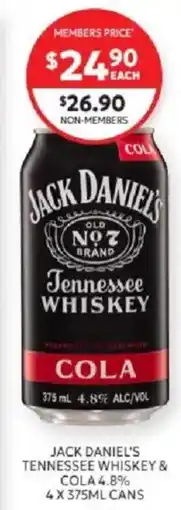 Harry Brown Jack Daniel's Tennessee Whiskey & Cola offer