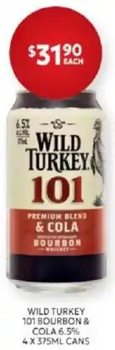 Harry Brown Wild Turkey 101 Bourbon & Cola offer