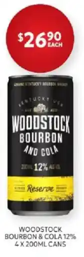 Harry Brown Woodstock Bourbon & Cola offer