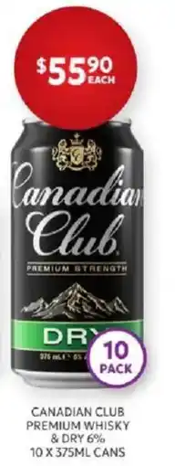 Harry Brown Canadian Club Premium Whisky & Dry 6% offer