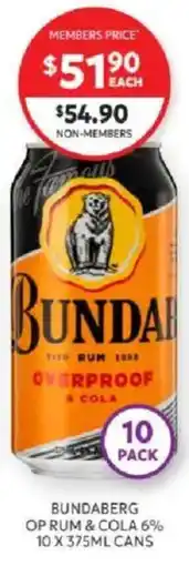 Harry Brown Bundaberg OP Rum & Cola offer