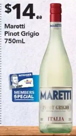 Ritchies Maretti Pinot Grigio offer