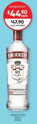 Harry Brown Smirnoff Red Vodka offer