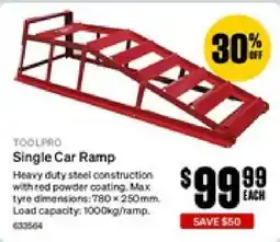 SuperCheap Auto Toolpro Single Car Ramp offer