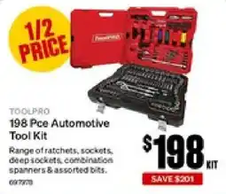 SuperCheap Auto Toolpro 198 Pce Automotive Tool Kit offer