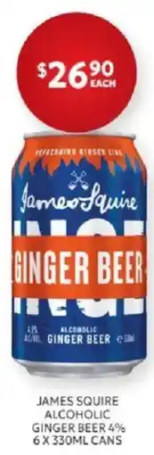 Harry Brown James Squire Alcoholic Ginger Beer offer