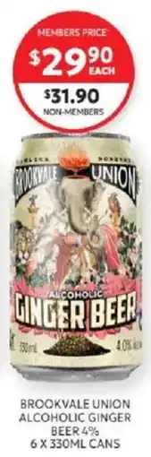 Harry Brown Brookvale Union Alcoholic Ginger Beer offer