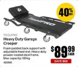 SuperCheap Auto Toolpro Heavy Duty Garage Creeper offer