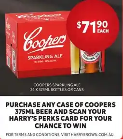 Harry Brown Coopers Sparkling Ale offer