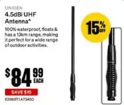 SuperCheap Auto Uniden 4.5dBi UHF Antenna offer