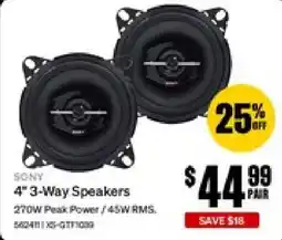SuperCheap Auto Sony 4" 3-Way Speakers offer