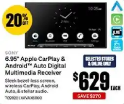 SuperCheap Auto Sony 6.95" Apple CarPlay & Androidâ„¢ Auto Digital Multimedia Receiver offer
