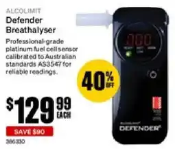 SuperCheap Auto Alcolimit Defender Breathalyser offer