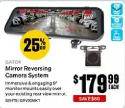 SuperCheap Auto Gator Mirror Reversing Camera System offer