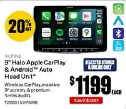 SuperCheap Auto Alpine 9" Halo Apple CarPlay & Android Auto Head Unit offer
