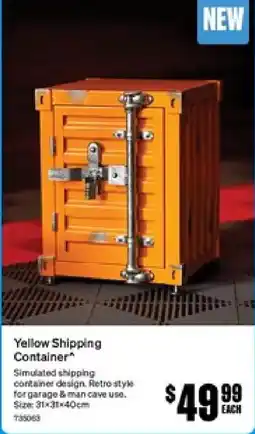 SuperCheap Auto Yellow Shipping Container offer