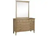 LivingStyles Iberia American Poplar Timber 6 Drawer Dresser with Mirror offer