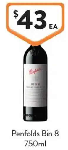 Foodworks Penfolds Bin 8 offer