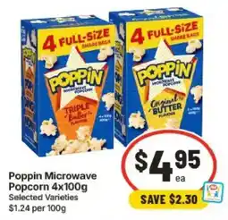 IGA Poppin Microwave Popcorn offer