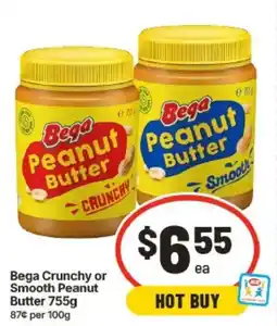IGA Bega Crunchy or Smooth Peanut Butter offer