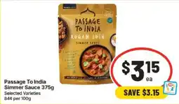 IGA Passage To India Simmer Sauce offer