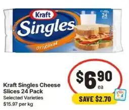 IGA Kraft Singles Cheese Slices offer