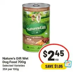 IGA Nature's Gift Wet Dog Food offer