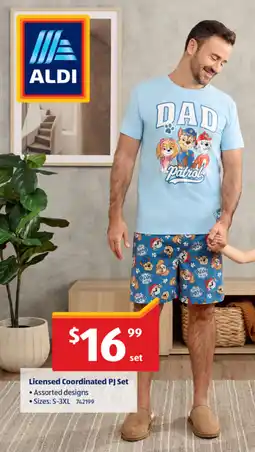 ALDI Licensed Coordinated PJ Set offer