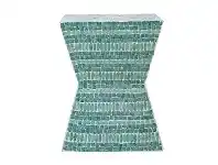 LivingStyles Ariana Seashell Inlay Accent Stool / Side Table offer