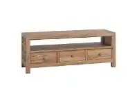 LivingStyles Macaire Mindy Wood 3 Drawer TV Unit, 140cm offer