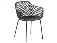 LivingStyles Domo Indoor / Outdoor Dining Armchair, Grey offer
