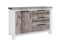 LivingStyles Nordington Acacia Timber 1 Door 3 Drawer Buffet Table, 145cm offer