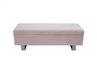 LivingStyles Carrie Velvet Fabric Storage Bench Ottoman, Blush offer