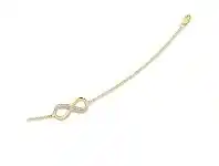 Bevilles Jewellery 9ct Yellow Gold Diamond Infinity Bracelet offer