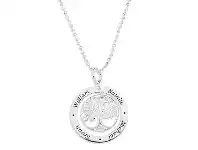 Bevilles Jewellery Sterling Silver Personalised Tree Of Life 4 Name Necklace offer