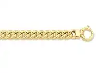 Bevilles Jewellery 9ct Yellow Gold Silver Filled Bolt Curb Bracelet offer