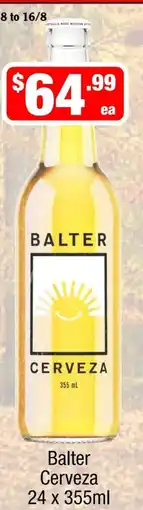 Liquor Stax Balter Cerveza offer