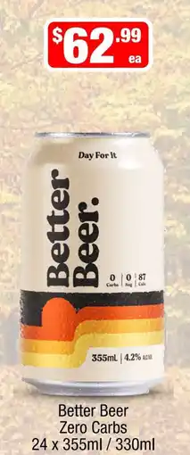Liquor Stax Better Beer Zero Carbs offer