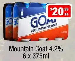 Liquor Stax Mountain Goat 4.2% offer