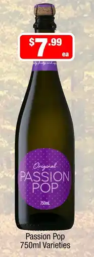 Liquor Stax Passion Pop 750ml Varieties offer