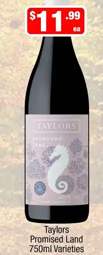 Liquor Stax Taylors Promised Land 750ml Varieties offer