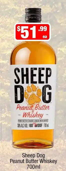 Sheep dog peanut butter whiskey