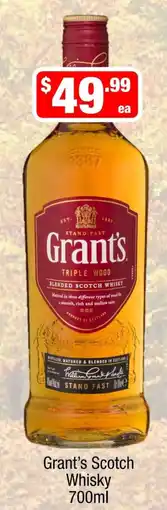 Liquor Stax Grant's scotch whisky offer