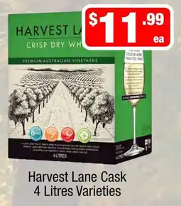 Liquor Stax Harvest Lane Cask 4 Litres Varieties offer