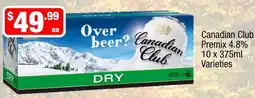 Liquor Stax Canadian club premix offer